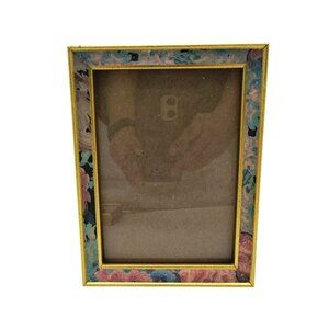 Intercraft Floral Picture Frame 8x6 Gold Tone Tabletop Photo Frame Vintage